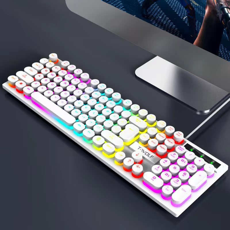 Discover the T80 Wired Retro Punk Keyboard Glow