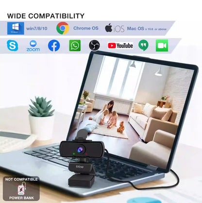 1440p Webcam With Microphone Tripod