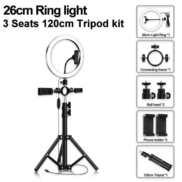 Compatible with Apple Multi-position ring light