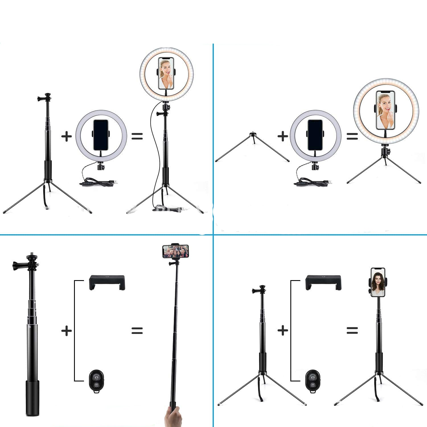 10 LED Ring Light Tripod Stand