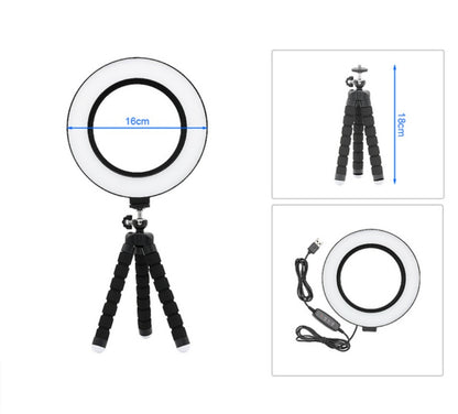 Octopus Tripod 6 Inch Ring Light