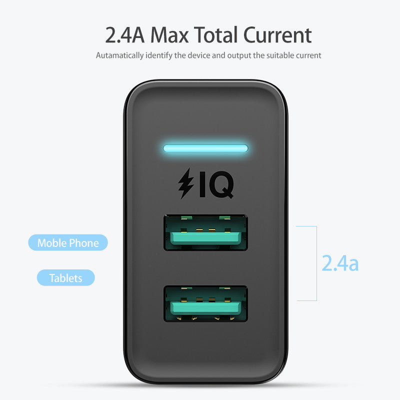 Mobile Phone 2.4A Charging Head 5V2.4A Power Adapter