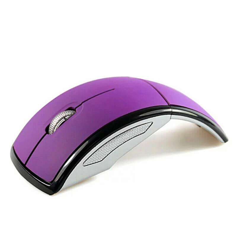 Wireless Foldable Mouse for Travel and Office Use in vibrant purple color and sleek design.