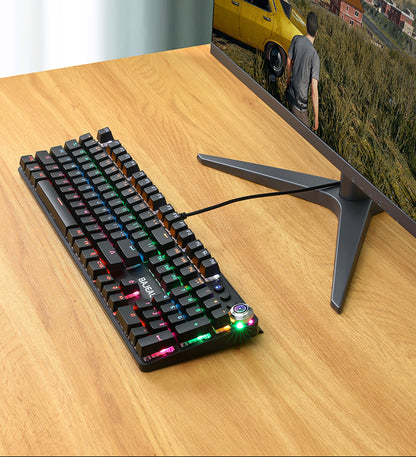 Metal Real Mechanical Wired Luminous Keyboard