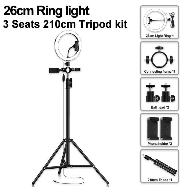 Compatible with Apple Multi-position ring light