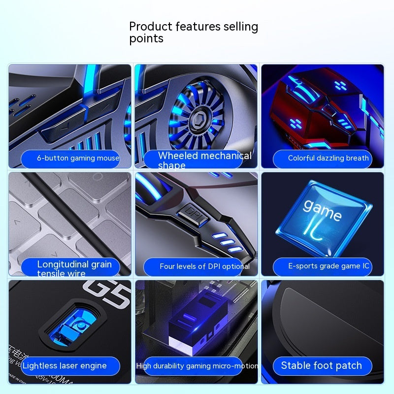 Wired Mouse Luminous Game E-sports