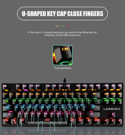Wired green axis game mechanical keyboard