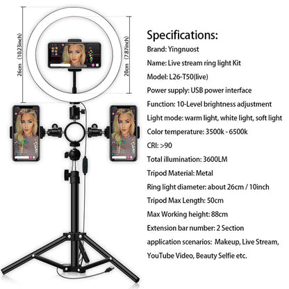 Compatible with Apple Multi-position ring light