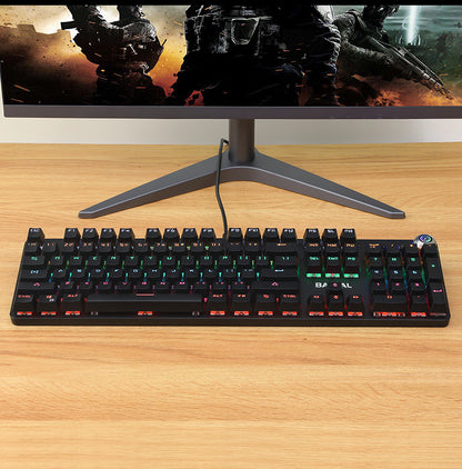 Metal Real Mechanical Wired Luminous Keyboard