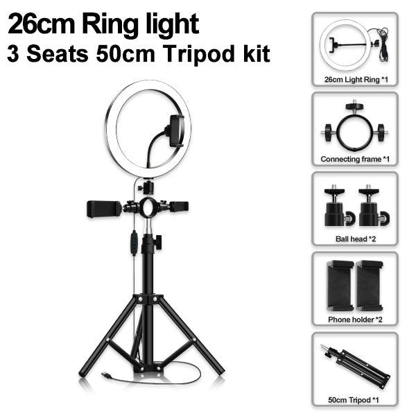 Compatible with Apple Multi-position ring light