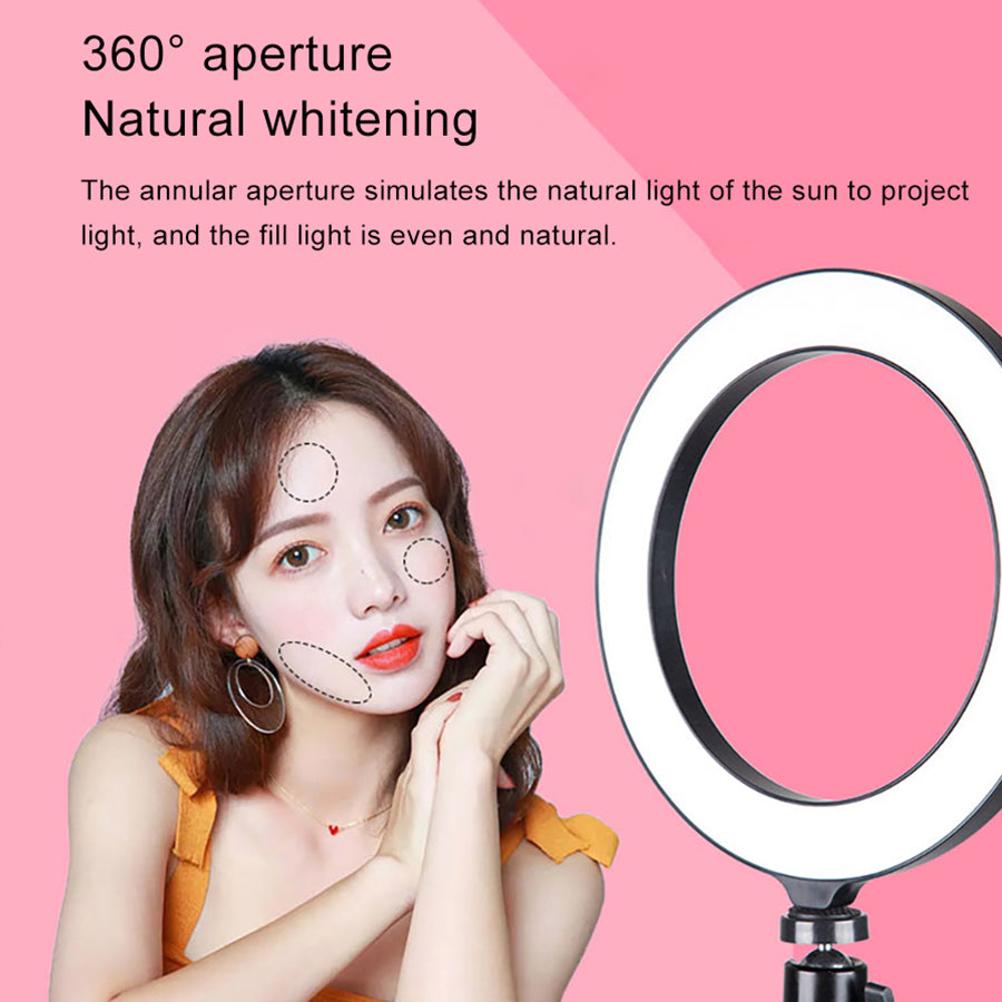 Selfie photography tripod desktop stand fill ring light
