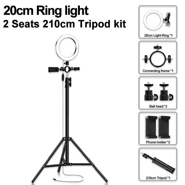 Compatible with Apple Multi-position ring light