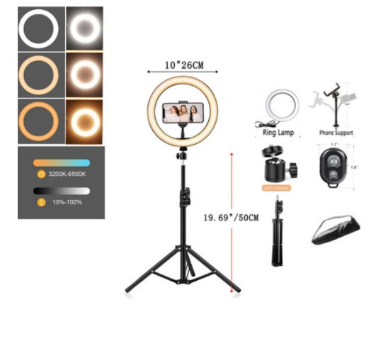 Bracket Tripod Round Fill Ring Light 3 Colors
