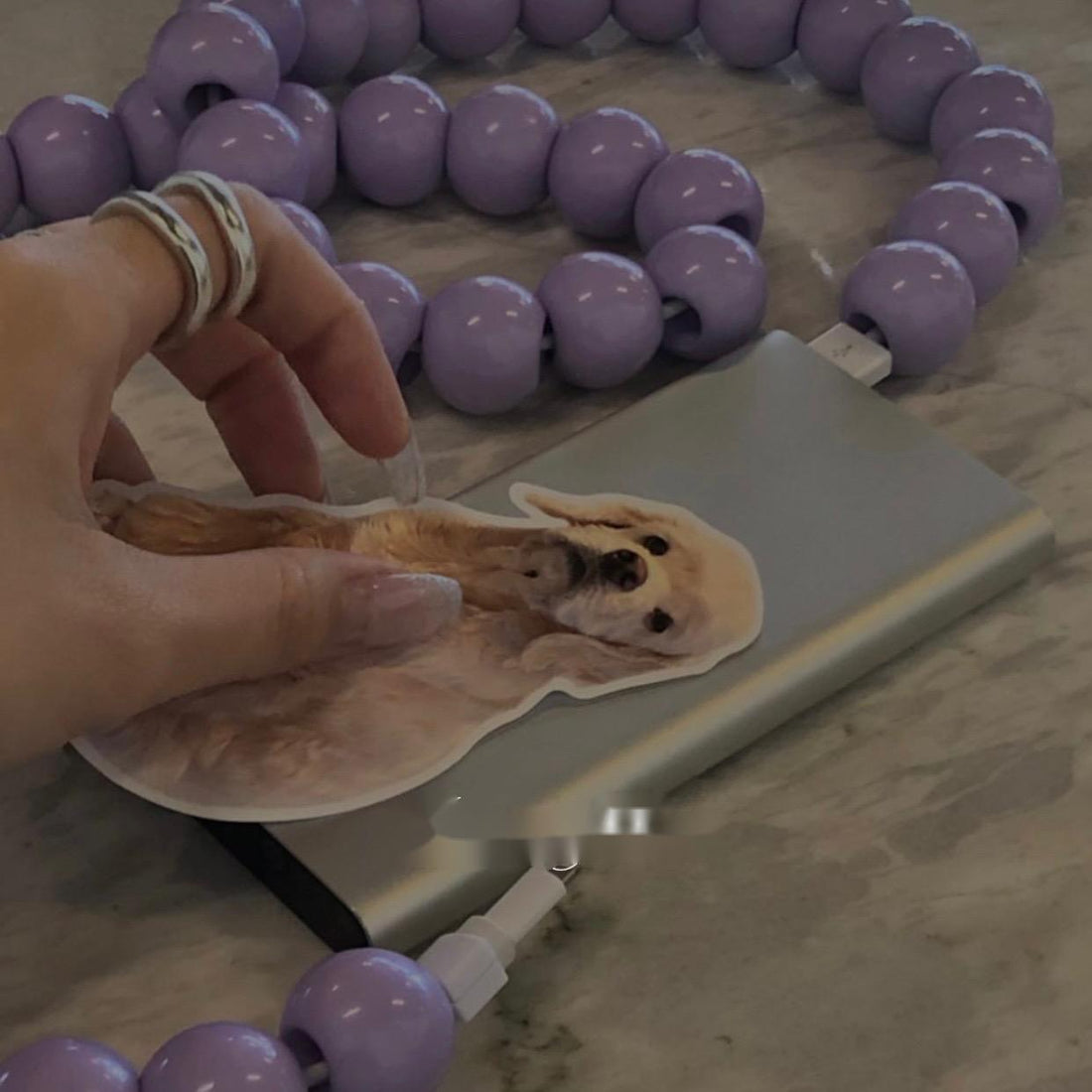 Beaded Mobile Phone Data Cable