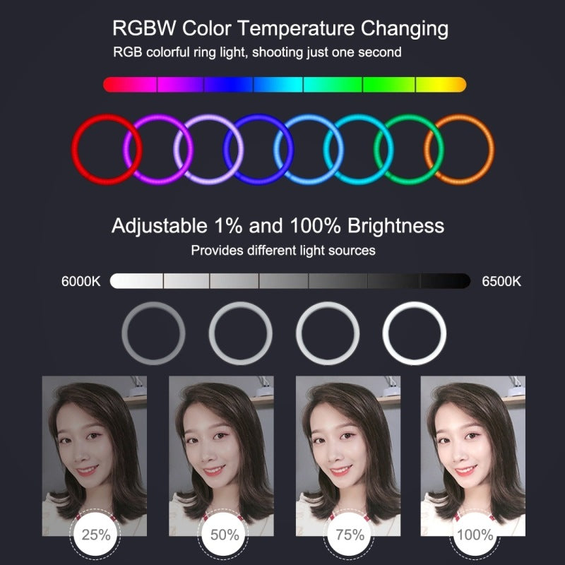LED Dimmable Dual Color Ring Light
