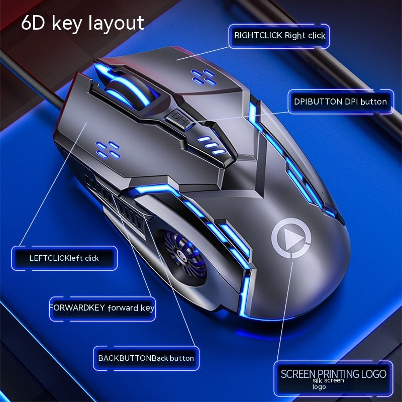 Wired Mouse Luminous Game E-sports