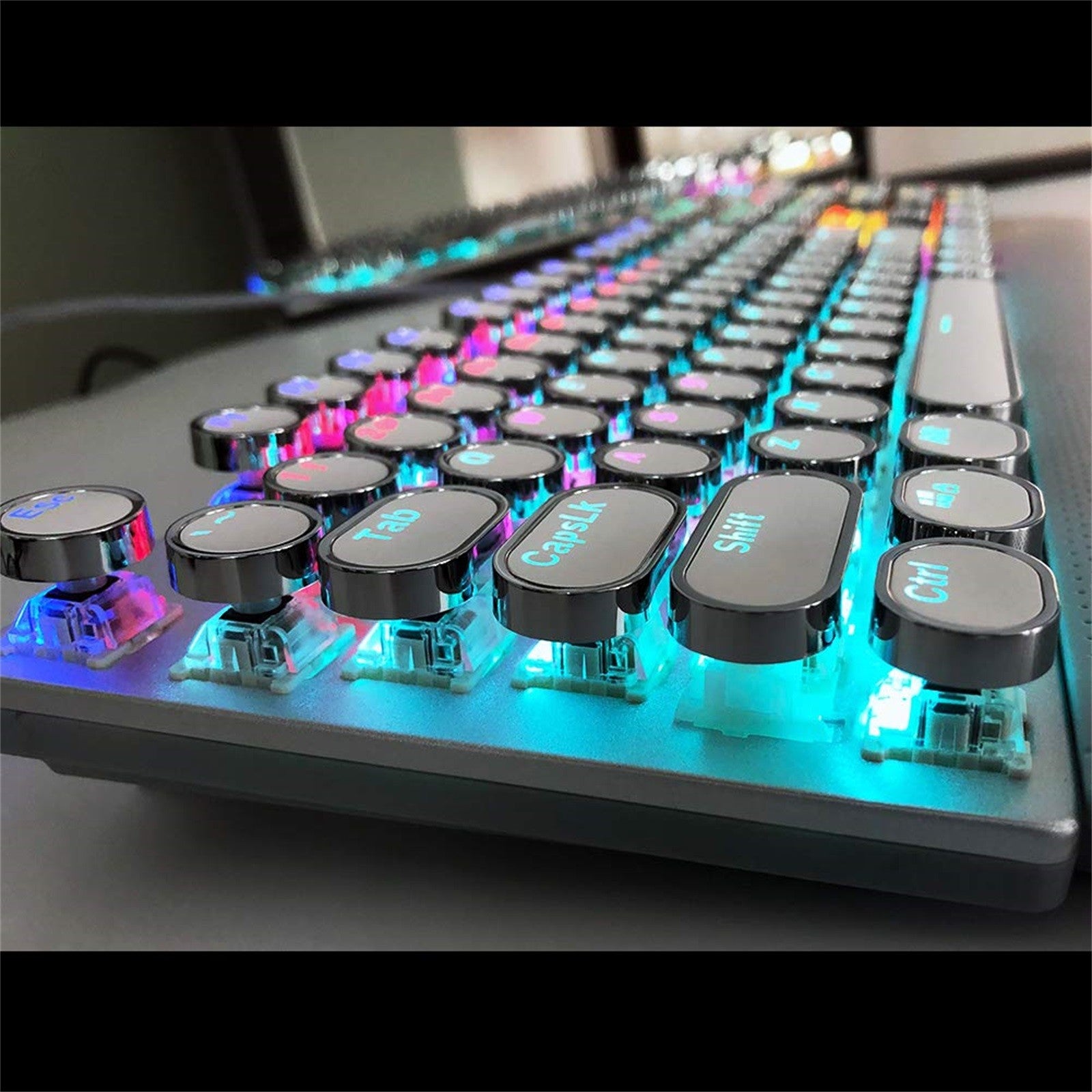 Punk Green Axis Computer Wired Gaming Keyboard