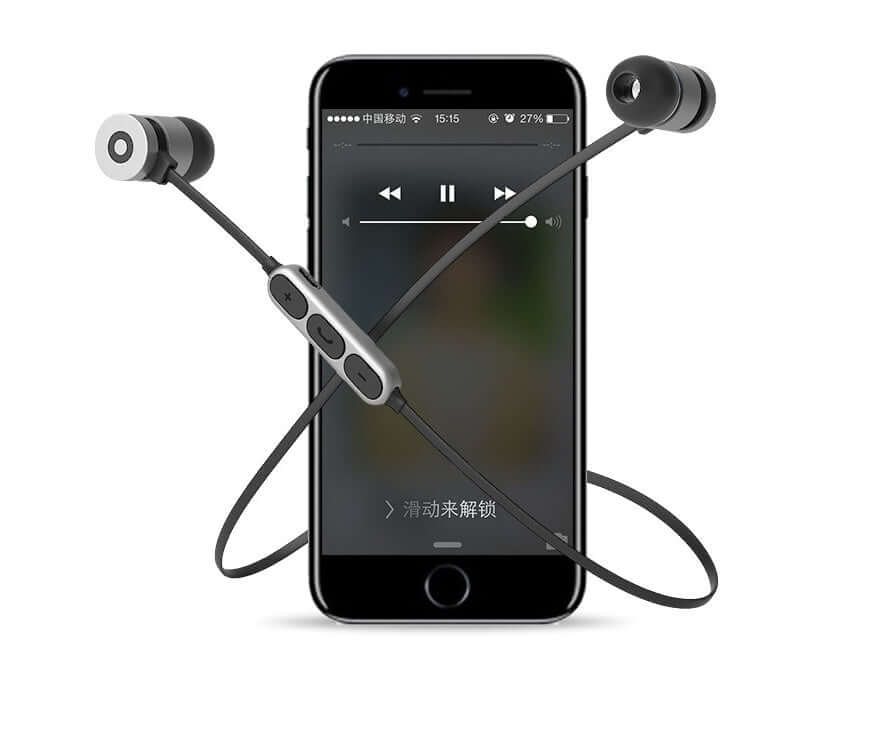 Metal Magnetic Sports Bluetooth Headset for Running Gym Use