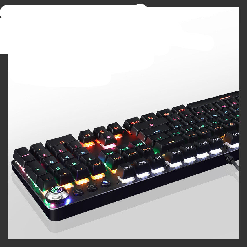 Metal Real Mechanical Wired Luminous Keyboard