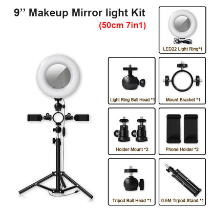 Compatible with Apple Multi-position ring light
