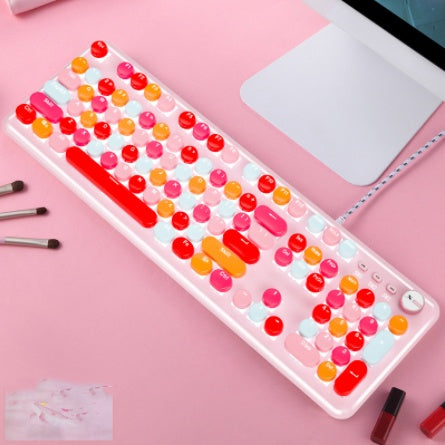 Macaron Wired Mechanical Keyboard And Mouse Set