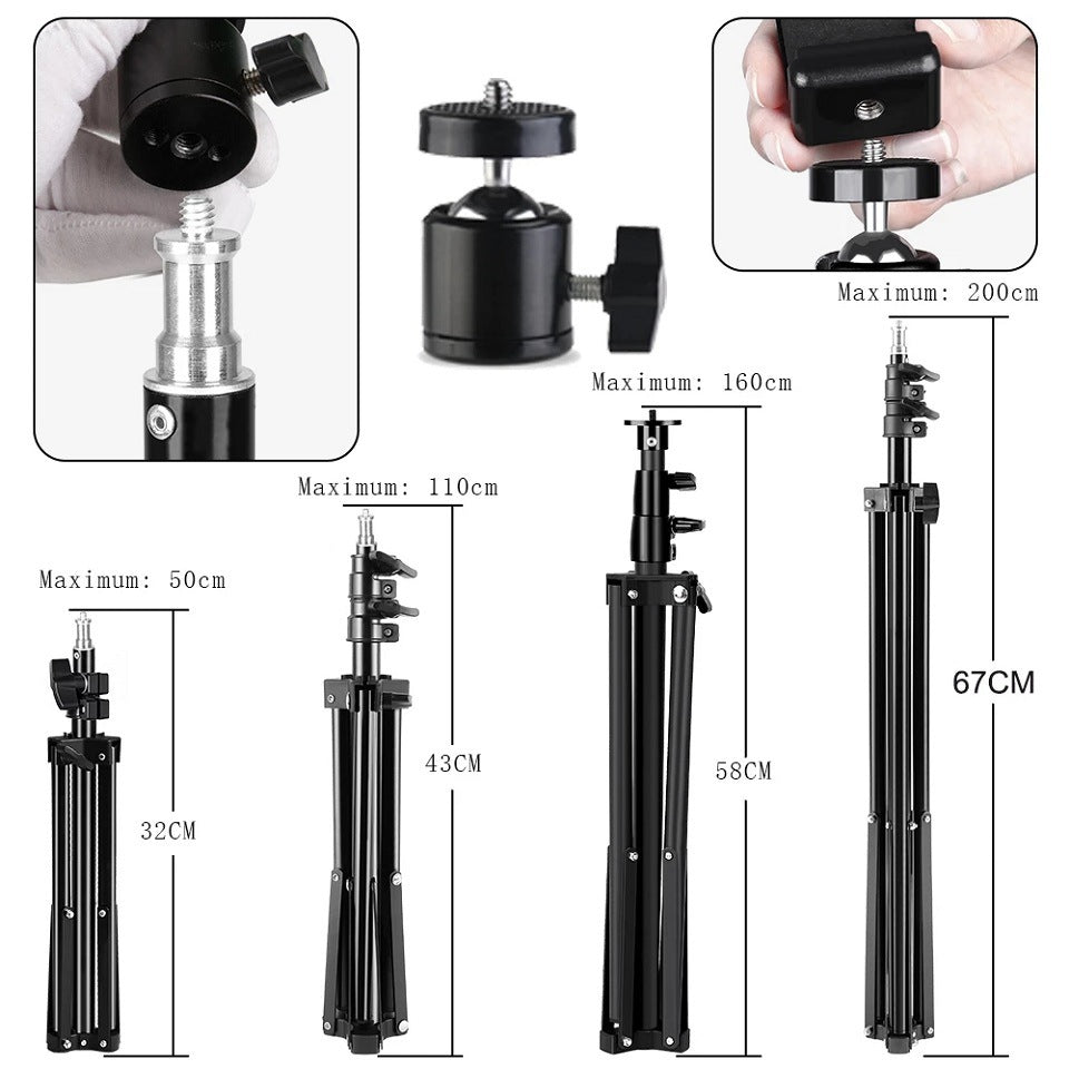 Bracket Tripod Round Fill Ring Light 3 Colors