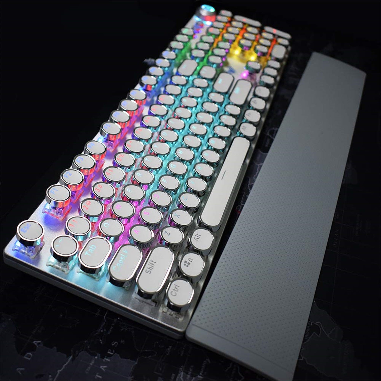 Punk Green Axis Computer Wired Gaming Keyboard