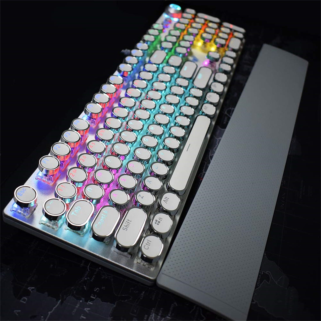 Punk Green Axis Computer Wired Gaming Keyboard