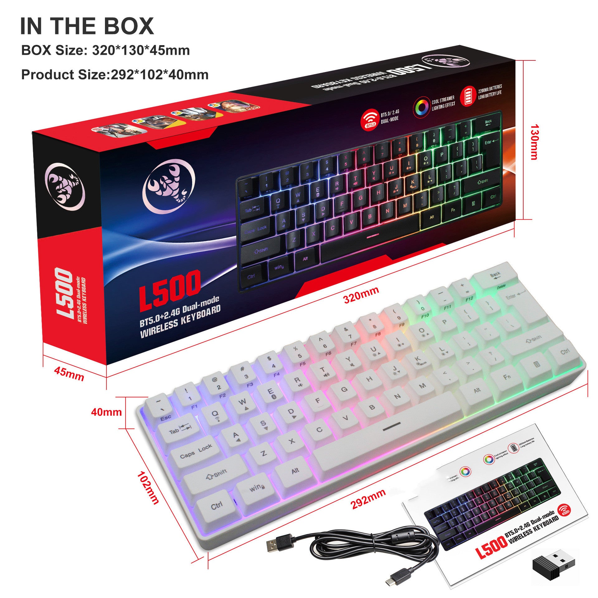 RGB Lighting Wired Gaming Membrane Keyboard