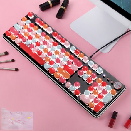 Macaron Wired Mechanical Keyboard And Mouse Set
