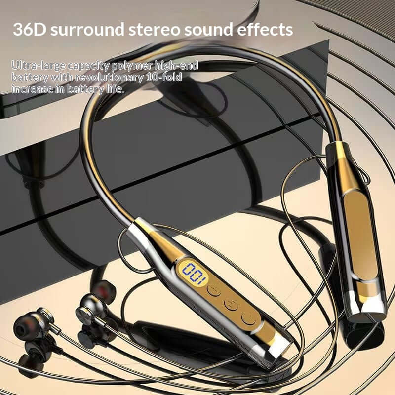 Wireless Bluetooth Neckband Earbuds with Deep Bass Sound