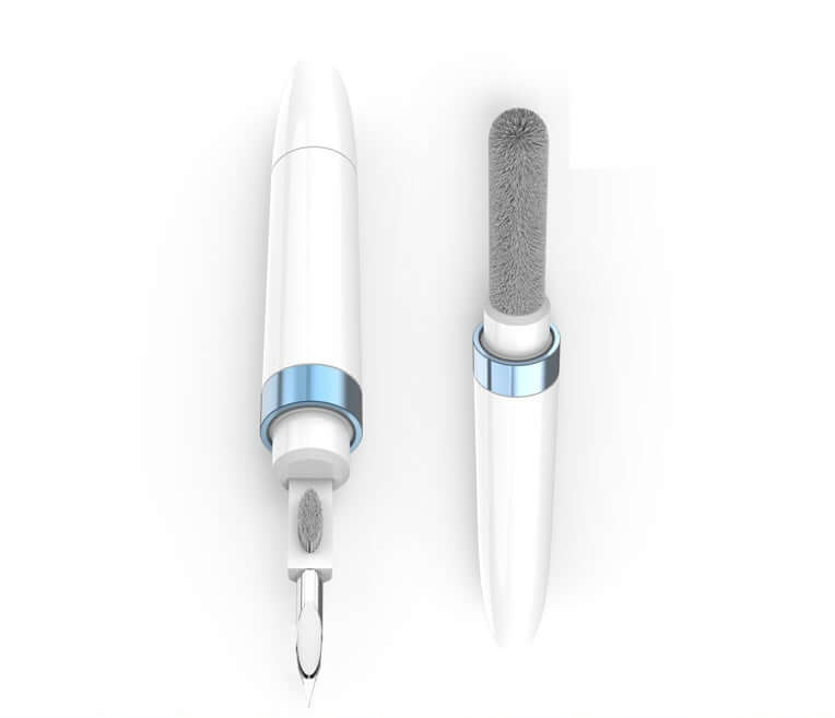 Headphone Cleaning Pen Earplugs showcasing the compact and portable pen design with a stainless steel nib and brush.