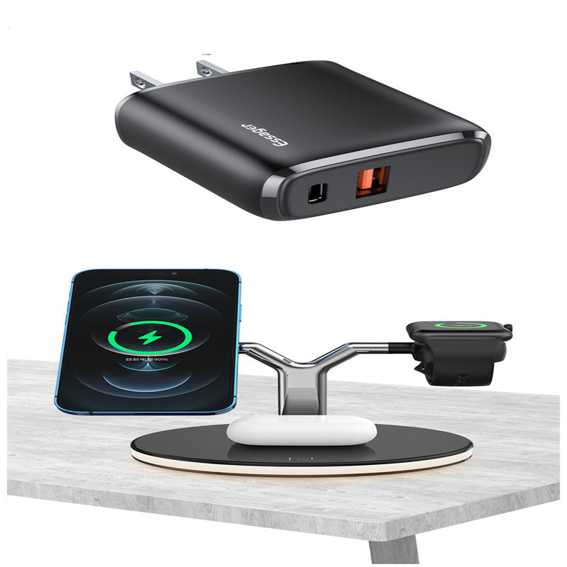 3 In 1 Magnetic Wireless Charger Stand Watch