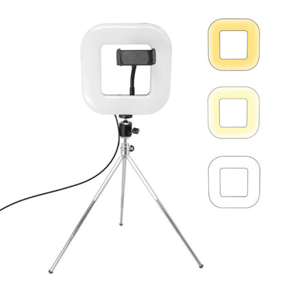 18cm Dimmable LED Square Light With Tripod