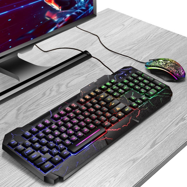 4D Mouse Keyboard Luminous Game Set