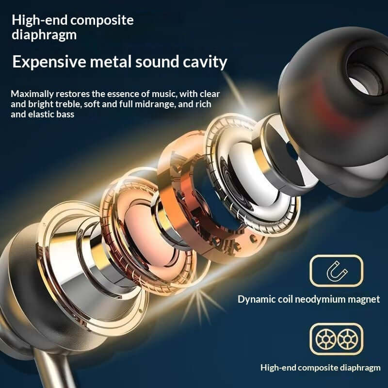 Wireless Bluetooth Neckband Earbuds with Deep Bass Sound